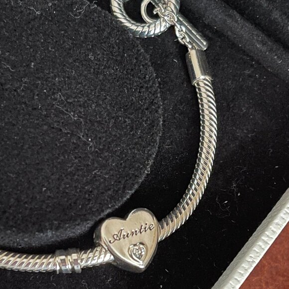 Pandora Moments T-Bar Snake Chain Bracelet 18cm /7.2 inch - Picture 4 of 10